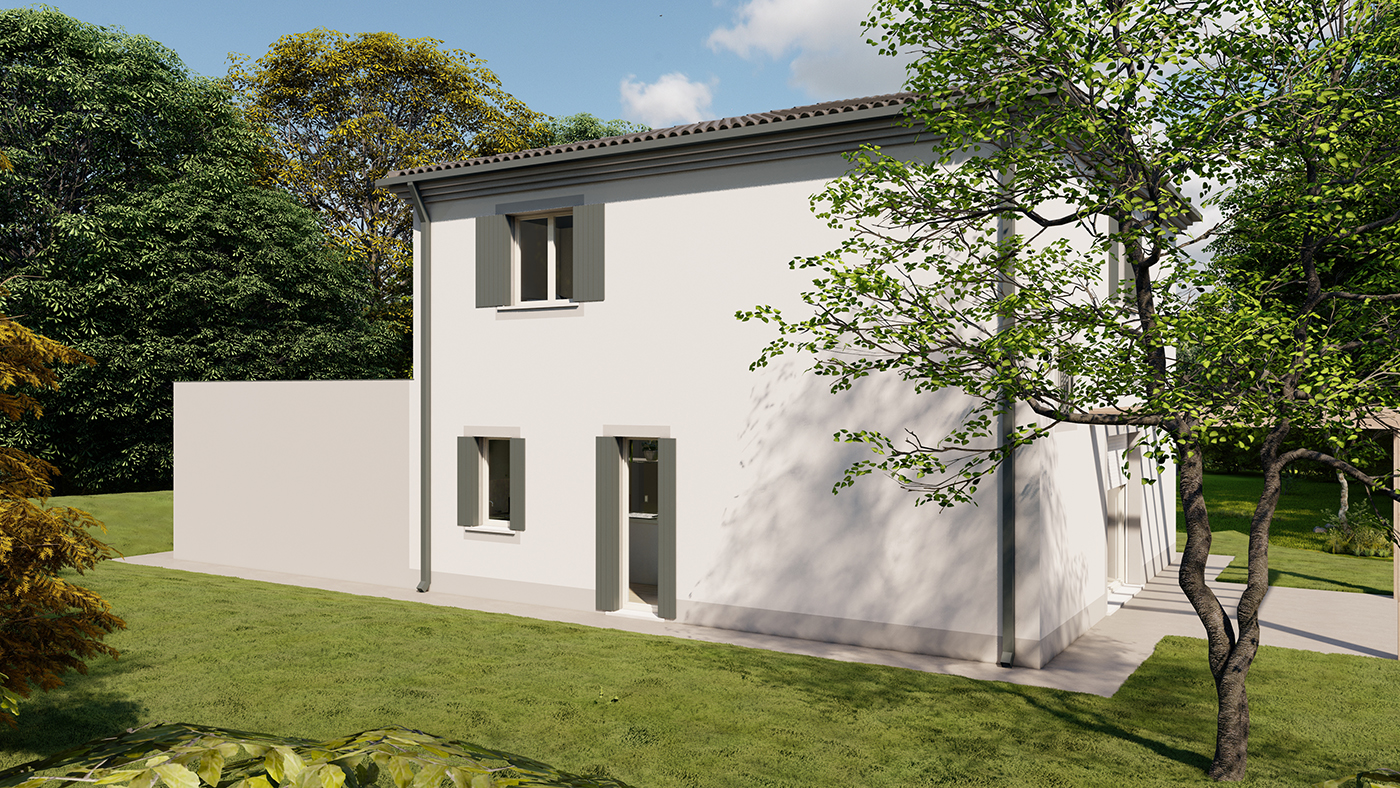 Pianezze Rendering - Living Wood House