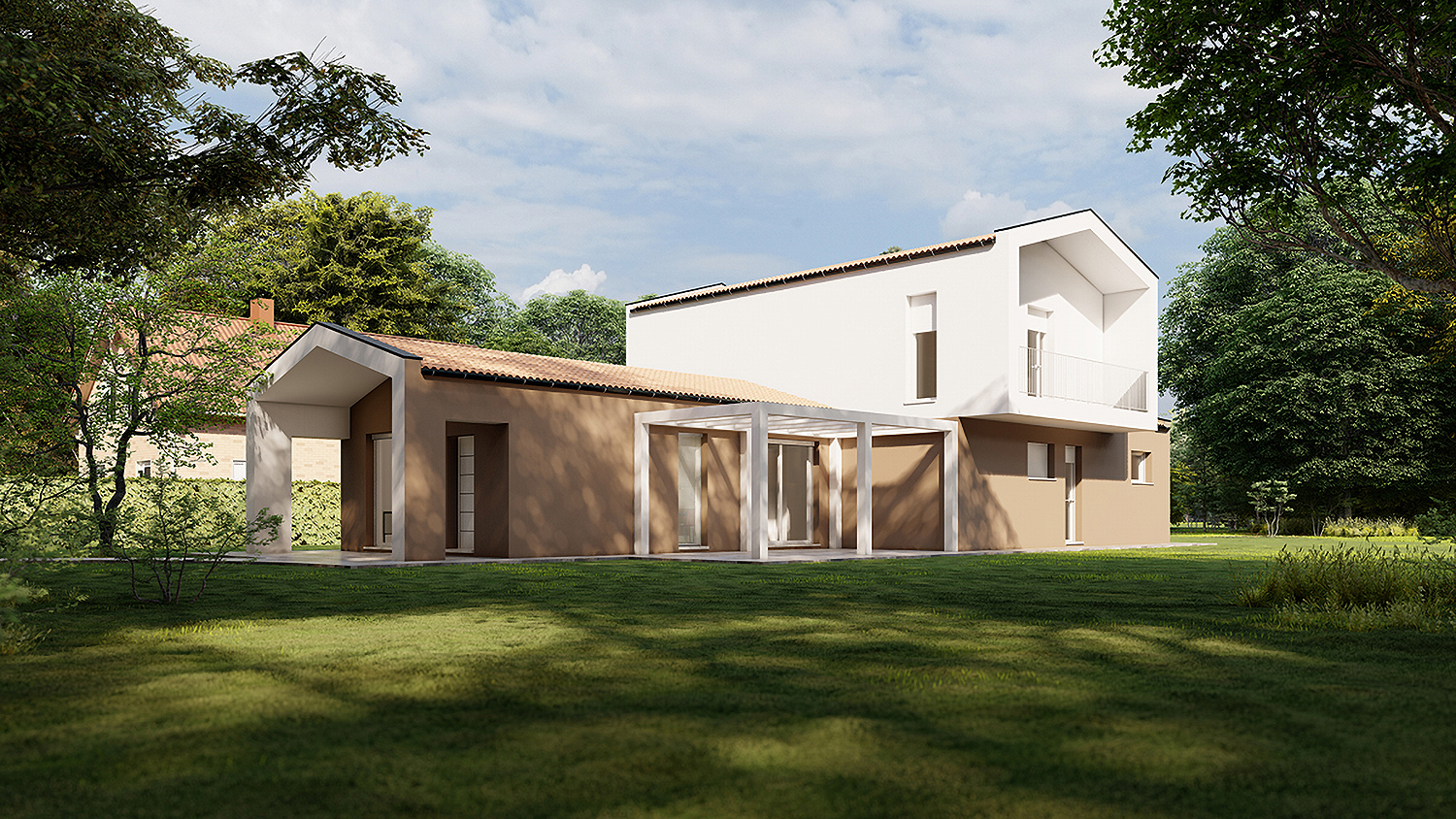 Piazzola Rendering - Living Wood House